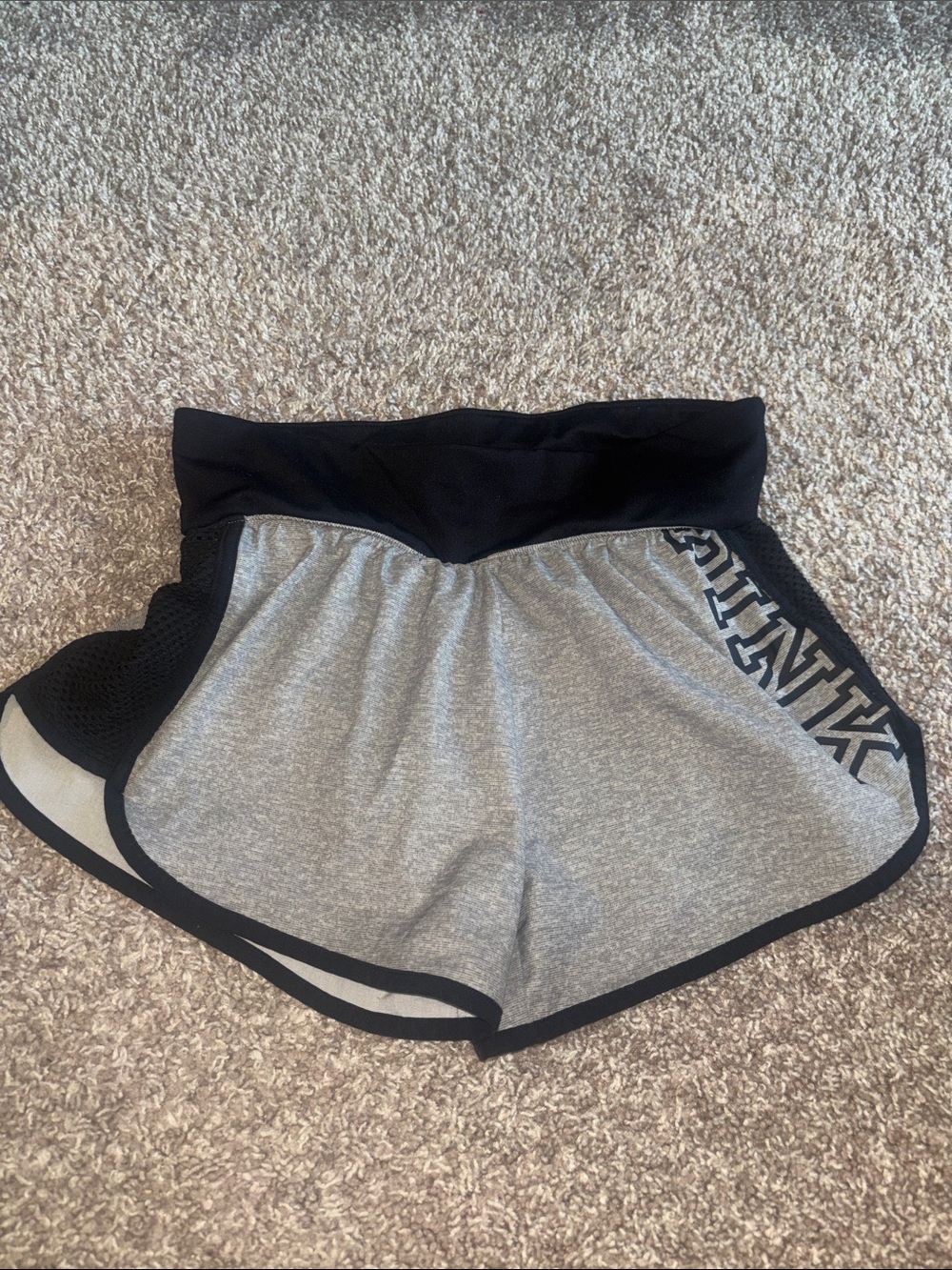 PINK Victoria's Secret Gray and Black Athletic Shorts